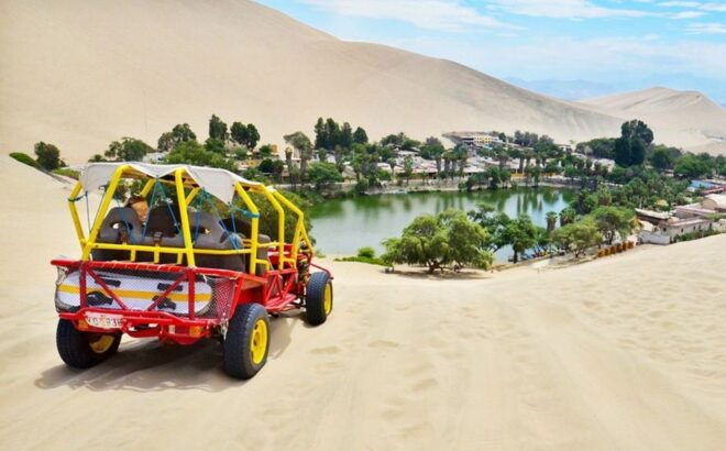 From Huacachina: Sunset Sandboard and Buggy in the Dunes - Buggy Ride Through Dunes