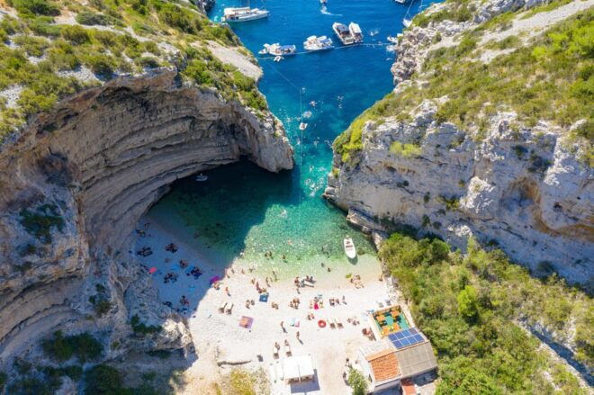 From Hvar: Blue Cave Group Speedboat Tour Full Day - Blue Cave Experience