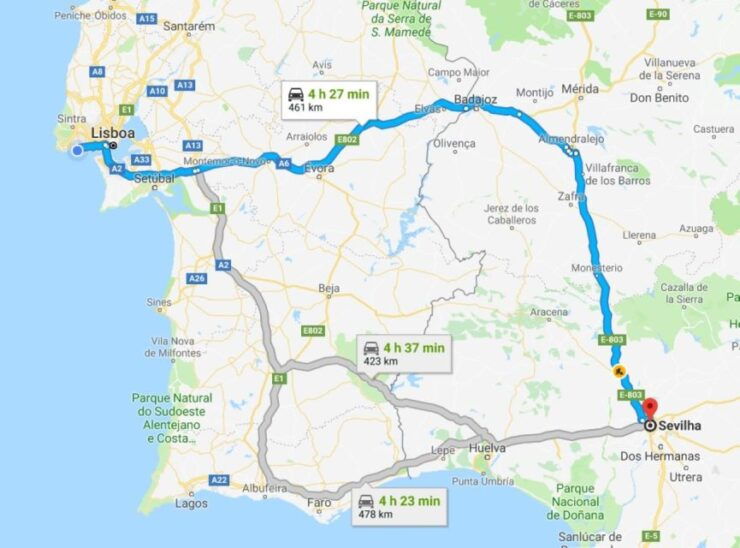 From Lisbon to Sevilha Transfer up to 7Pax (Long Distance) - Vehicle and Driver Experience