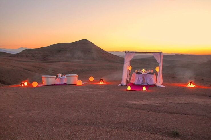From Marrakech : Magical Desert Dinner in Agafay Desert - Dinner With Moroccan Flavors