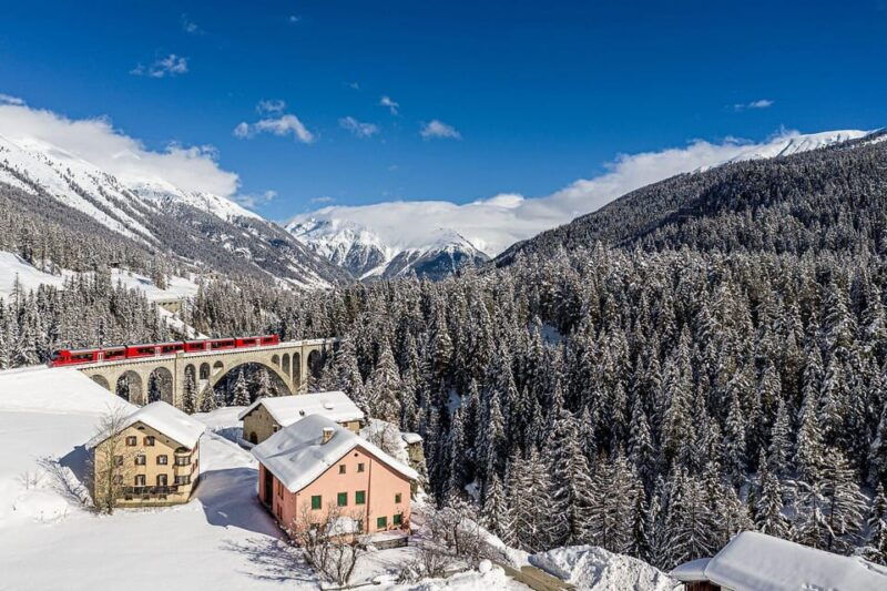 From Milan: Bernina Red Train to St Moritz Guided Tour - Itinerary Details