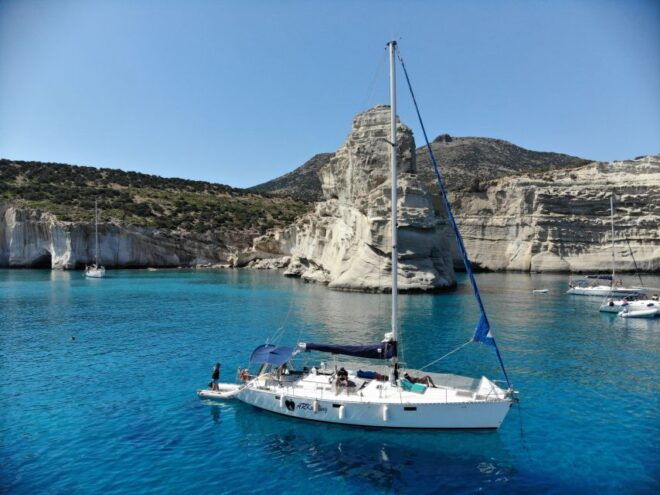 From Milos: Guided Day Cruise to Kleftiko With Lunch - Savory Meals Cooked on Board