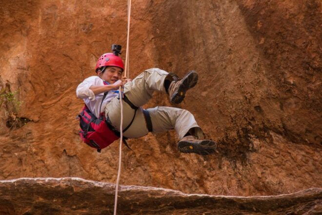 From Moab: Rock of Ages Moderate Rappelling Obstacle Course - Small Group Experience
