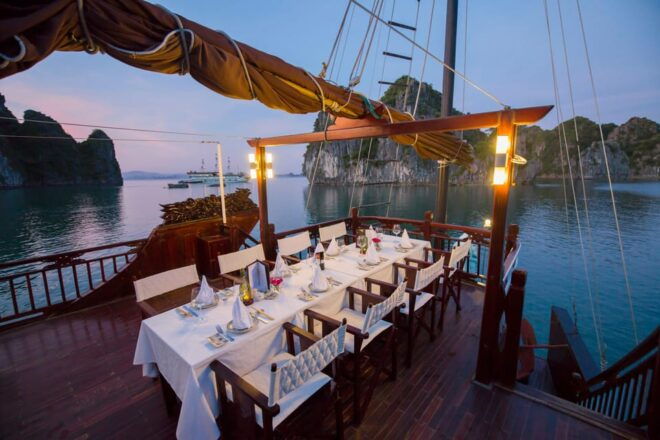 From Ninh Binh: 2-Day Bai Tu Long Bay on Dragon Pearl Cruise - Traditional Wooden Boats
