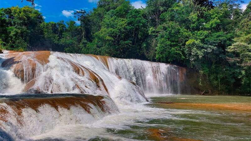 From Palenque: Palenque, Agua Azul Waterfalls and Misol-Ha - Marveling at Agua Azul Waterfalls