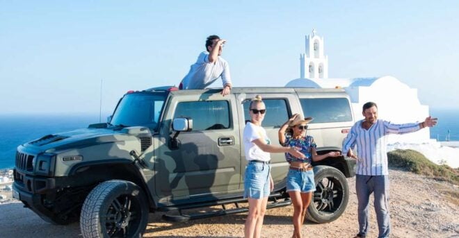 From Perissa: Private Santorini Safari Tour With Meal & Wine - Tour Itinerary