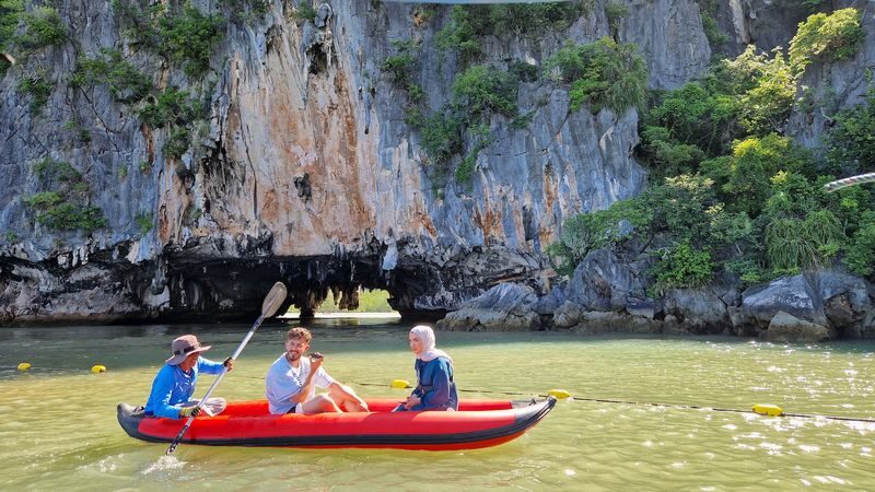 From Phuket/Khao Lak/Krabi: Private Day Trip James Bond & Koh Panyi - A reclining Buddha inside a cave