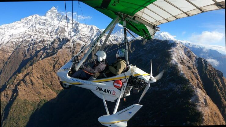 From Pokhara:90 M Ultralight Flight(Covers 20 Days Trek Rute - English-Speaking Host and Pickup Details