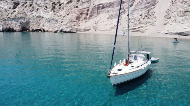 From Pollonia: Milos Cruise With Food and Wine - Boat Description