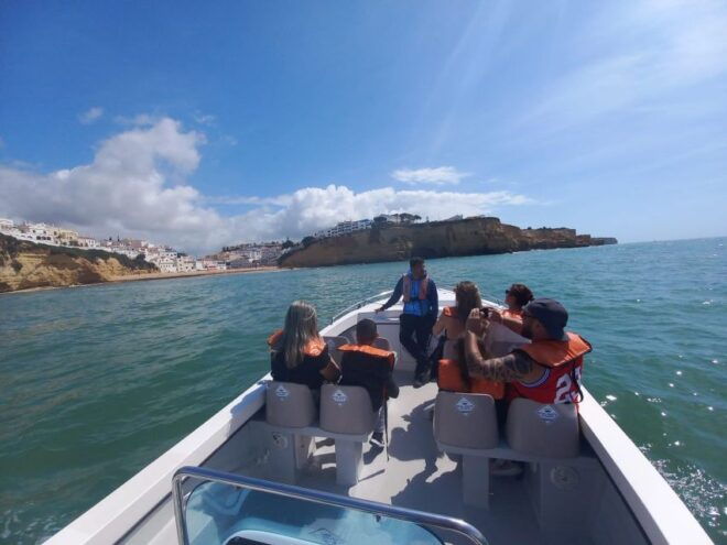From Portimão: 1.5-hour Benagil Caves Sunset Boat Tour - The Sum Up