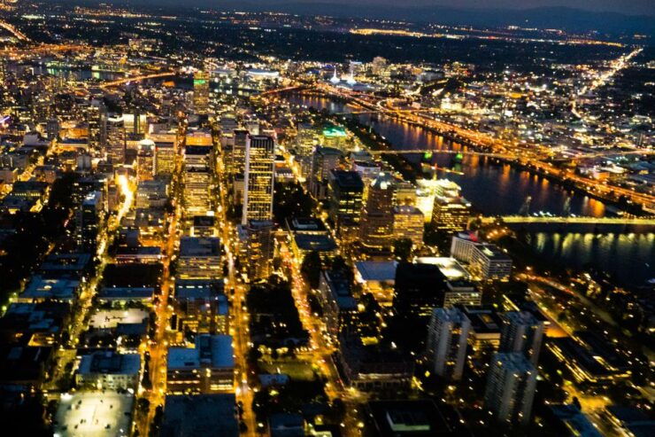 From Portland: City Lights Nighttime Helicopter Tour - Experience