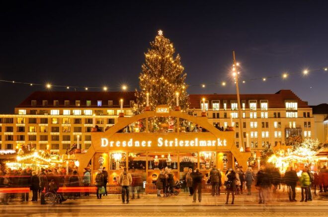 From Prague: Dresden Xmas Market & Saxon Switzerland Tour - Exploring Dresdens City Center With a Guide