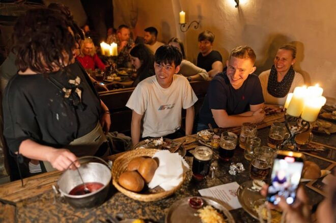 From Prague: Medieval Dinner, Show, Castle and Brewery - Dining Experience