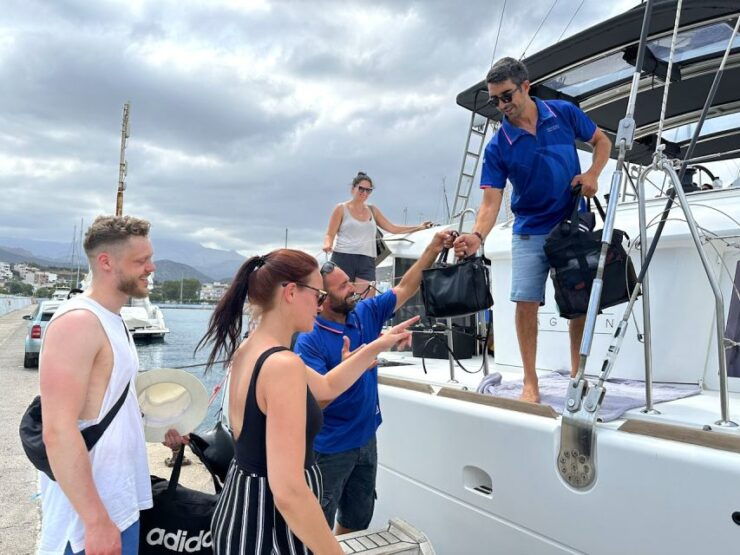 From Rethymno: Sunset Catamaran Cruise With Wine and Cheese - Sunset Catamaran Cruise Overview