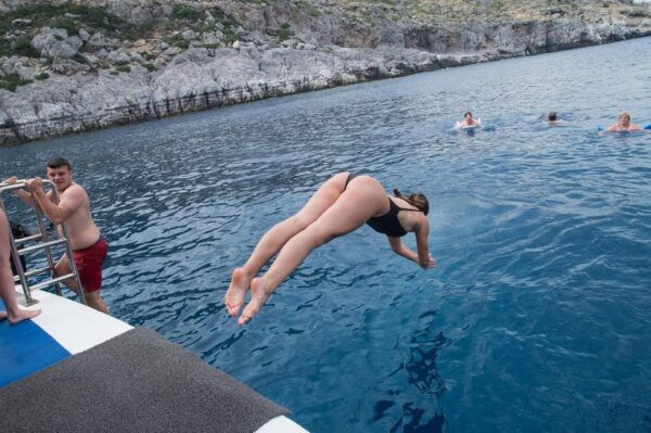From Rhodes City: Boat Day Trip to Lindos - Optional Swim Stops