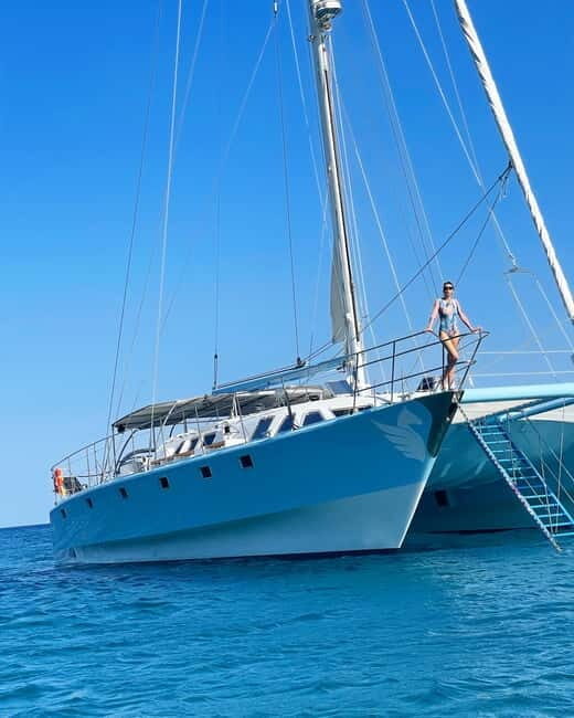 From Rhodes: Half-Day Catamaran Cruise with Swim Stops - Good To Know