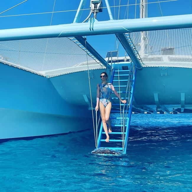 From Rhodes: Half-Day Catamaran Cruise with Swim Stops - The Crew and Service