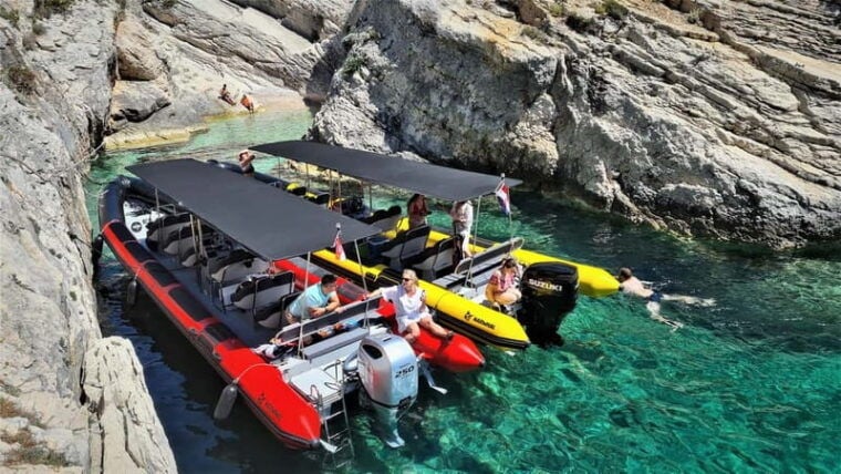 From Split: Blue Cave, Hvar, Mamma Mia, 5 Islands boat Tour - Scenic Drive to Stiniva and Beyond