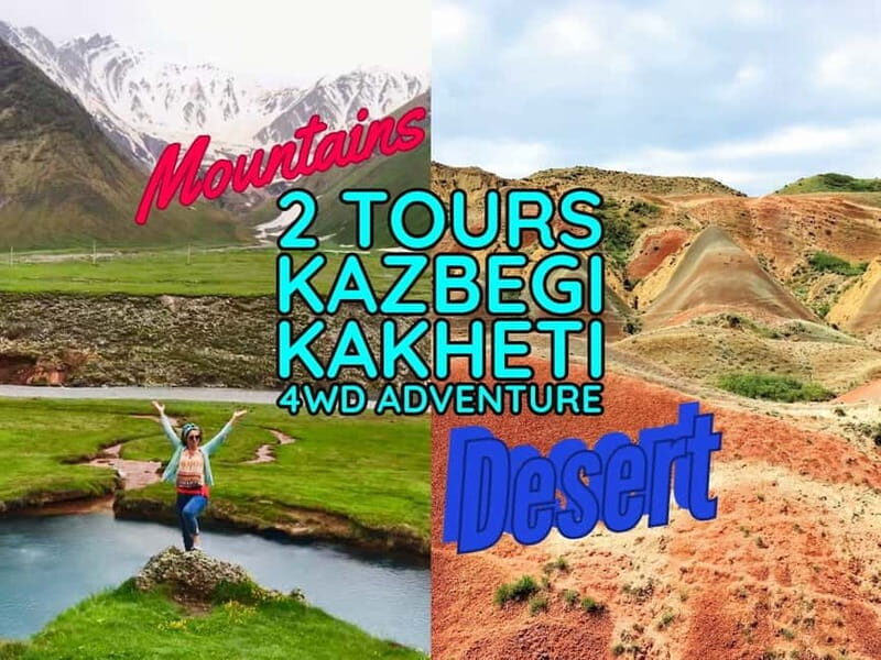 From Tbilisi: Kakheti and Kazbegi 2-Day 4X4 Jeep Tour pack - Discover the Hidden Gems of Georgia in 2 Days with a 4X4 Jeep Tour