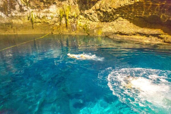 From Tulum: Coba Ruins With Cenote Cave and Mayan Village - Swimming in the Cenote Cave