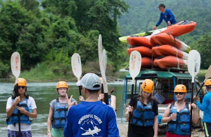 From Vang Vieng:Tham Nangfar & Tham Nam With Kayaking - Experience Highlights