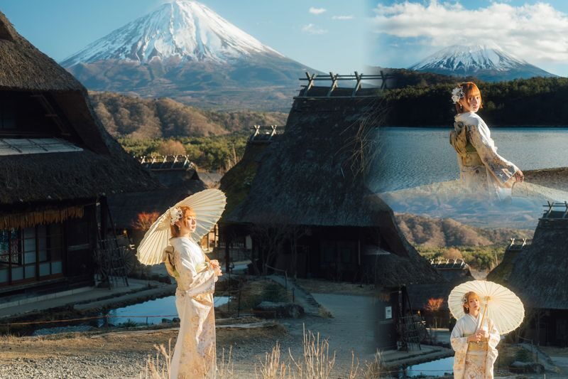 Fuji Kawaguchiko Kimono Rental Experience | 500+ Styles, Free Hairstyling - Making the most of the rental window