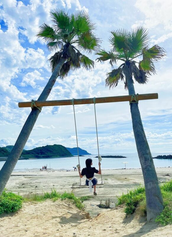 Fukuoka Coastal Day Trip to Itoshima: Shiraito Falls, Miyajidake Shrine, Ichiran no Mori, Sakurai Futamigaura Meoto Iwa (Married Couple Rocks), Coconut Tree Swing (Departing from Fukuoka) - Married Couple Rocks and the Itoshima coast