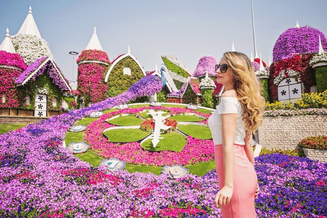 Full Day Guided Dubai Private City Tour With Miracle Garden Tickets - Itinerary