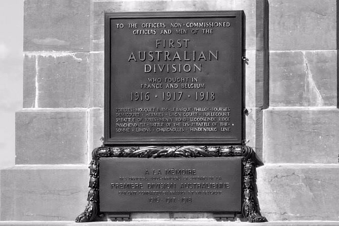 Full-Day Private WW1 Australian Battlefield Day Tour From Amiens - History of the Australian Involvement