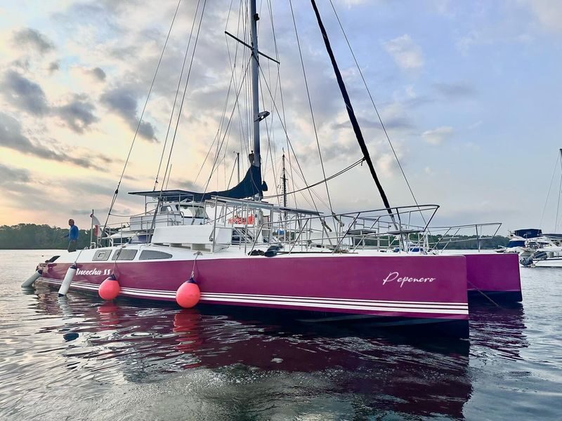 Full Day Sail to Nusa Lembongan - Boarding the Aneecha catamaran