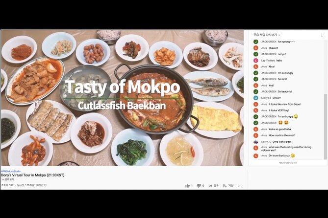 Fun & Informative Mokpo Food Virtual Tour in Korea - Meeting and Pickup Details