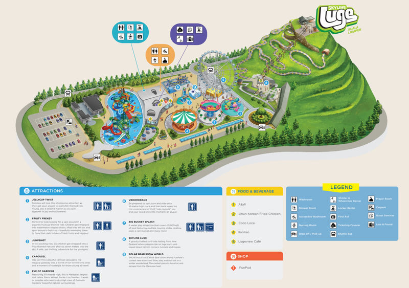 FunPark Gamuda Luge Gardens Ticket - Food and facilities make it an easy outing