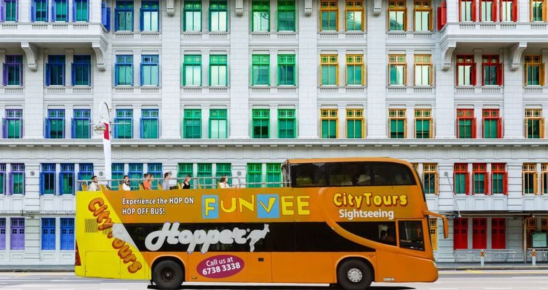FunVee Hop On Hop Off Bus Tour - Marina Bay, Chinatown, and the city from above