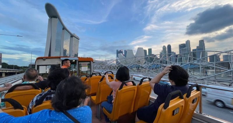 FunVee Hop On Hop Off Bus Tour - Clarke Quay, or an early stop at Gardens by the Bay