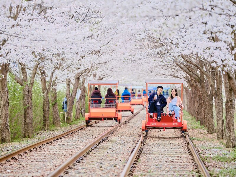 Gapyeong Rail Bike Experience Ticket - Leaving Gapyeong Station for the rail park