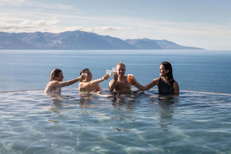 GeoSea Thermal Baths Admission in Husavik - The view across Skjálfandi Bay