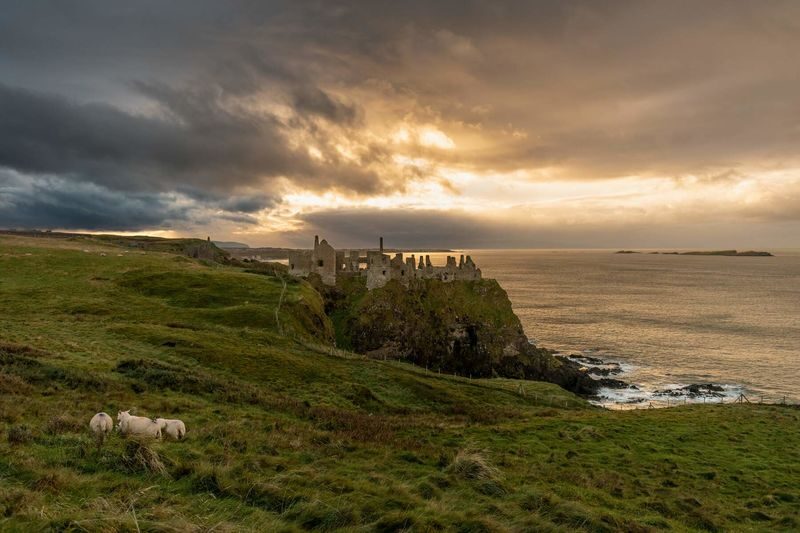 Giants Causeway and Titanic Distillers Tour from Belfast - Dunluce Castle: a dramatic first photo stop