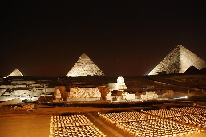 Giza Pyramids Sound and Light Show - Nighttime Illumination