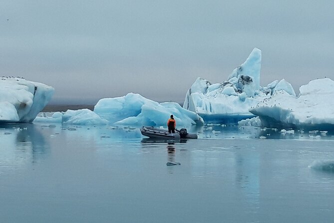 Glacier Lagoon Private Tour With Private Zodiac Boat Ride on the Iceberg Lagoon - Private Zodiac Boat Ride