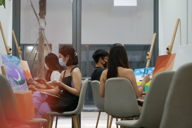 Glow in the Dark, Canvas or Tote Bag Art Jamming - Free-form painting, with guidance when you need it