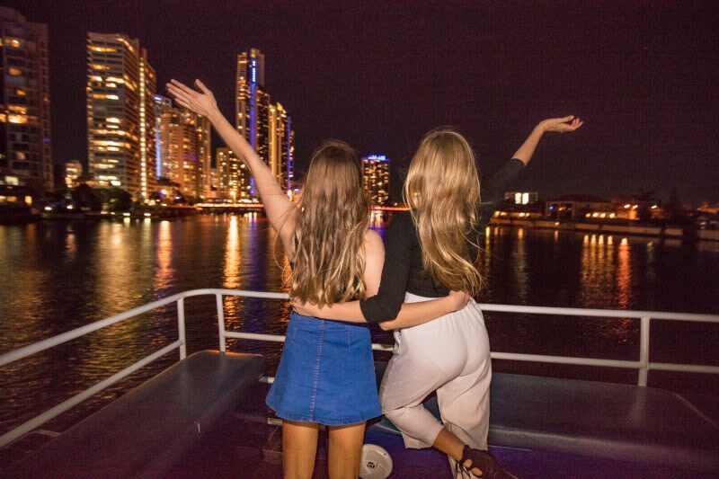 Gold Coast City Lights Cruise Tour - A changing view of Surfers Paradise from the canals