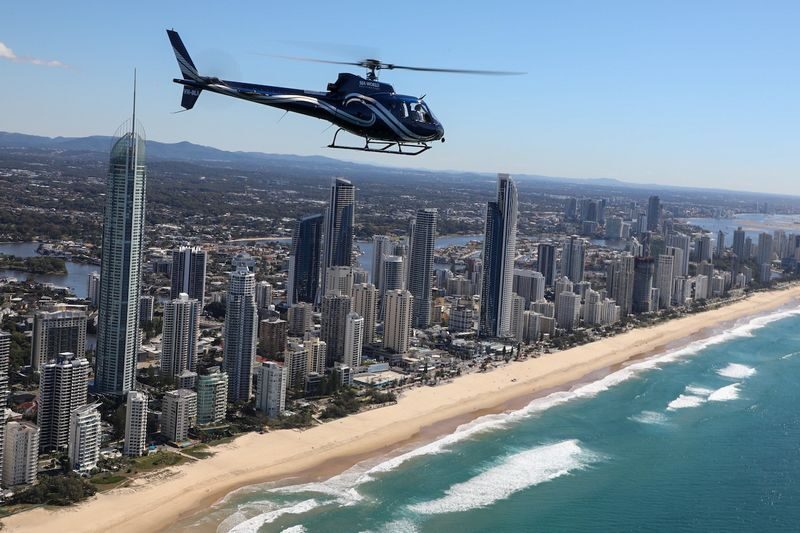 Gold Coast Helicopter Flight - Main Beach, the Broadwater, and the city from above