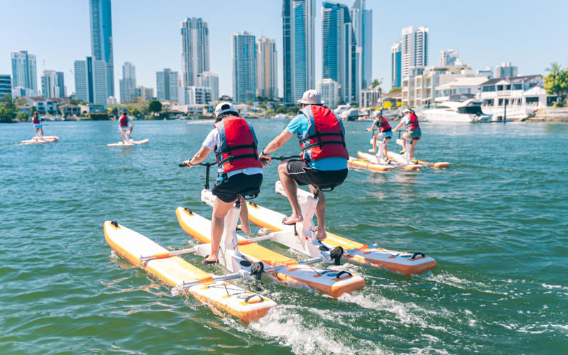 Gold Coast Waterbike Experience - A quiet ride through Surfers Paradise