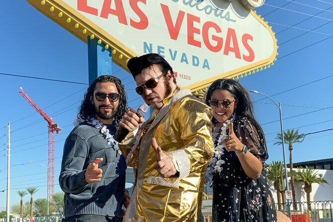 Gold Elvis Wedding or Vow Renewal at Las Vegas Sign - Practical Details and Value for Money