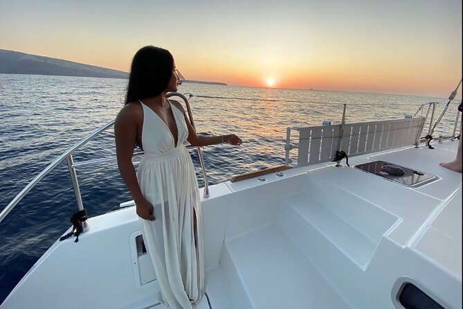 Golden Route: Santorini Sunset Cruise With Ammoudi Bay Views - Stops for Swimming and Snorkeling at Beautiful Beaches