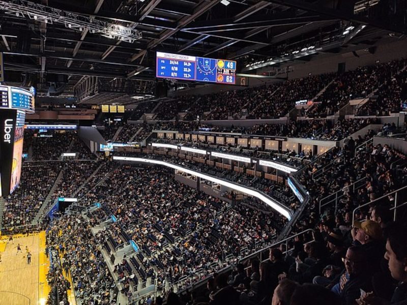 Golden State Warriors Basketball Game at Chase Center - The crowd, concessions, and arena extras
