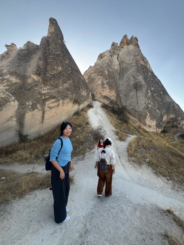 Göreme Rose Valley & Çavusin Castle Half-Day Hiking Tour with Hidden Caves - A three-hour walk with a sunset in view