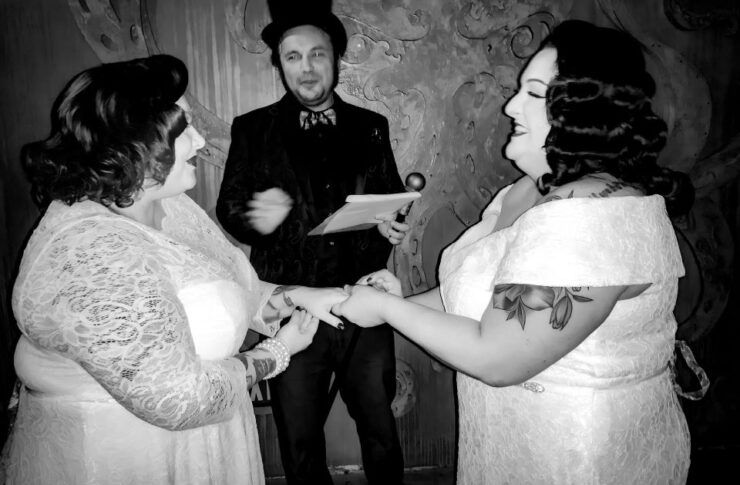 Goth Wedding Ceremony or Vow Renewal Fun Photos Included - Immersive Gothic Wedding Experience