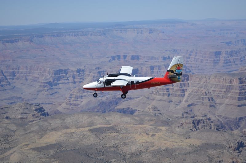 Grand Canyon Discovery by Airplane with optional Hummer Tour - A South Rim view that makes the canyon’s scale click