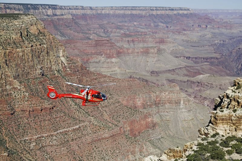 Grand Canyon South Rim Majestic Helicopter Tour with Optional Hummer - A Grand Canyon flight that puts scale first
